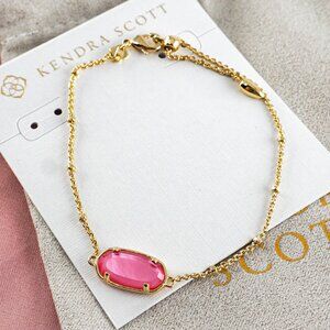 Elaina Framed Bracelet in Pink / Gold